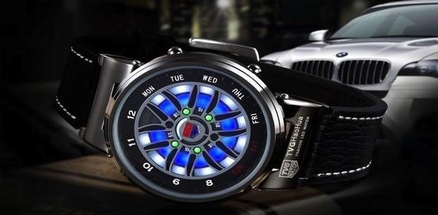 Reloj X6. Reloj LED inspirado en la rueda de un coche deportivo