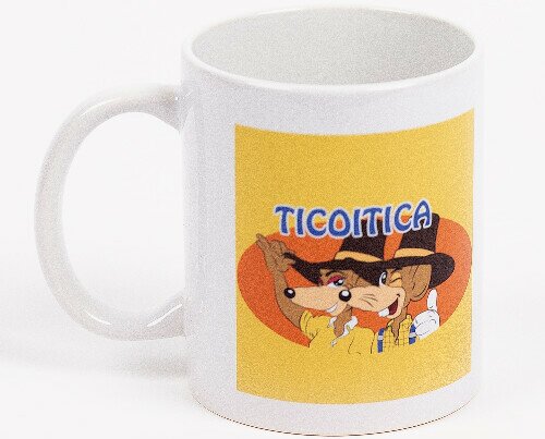 Taza logo Miravia. Taza desayuno Western. Diseño original