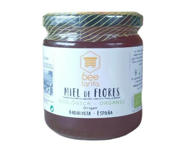 Miel de Flores Ecologica 500g. Miel producida y envasada en Andalucia,