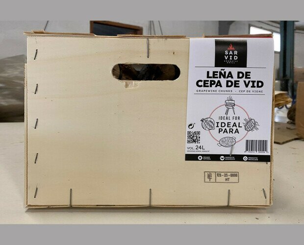 Sarvid cepa de vid. Se suministra paletizada, en dos formatos: 20 kg y 7kg