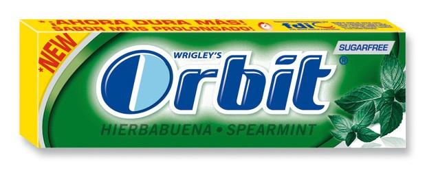 Hierbabuena. Chicle Orbit sabor Hierbabuena