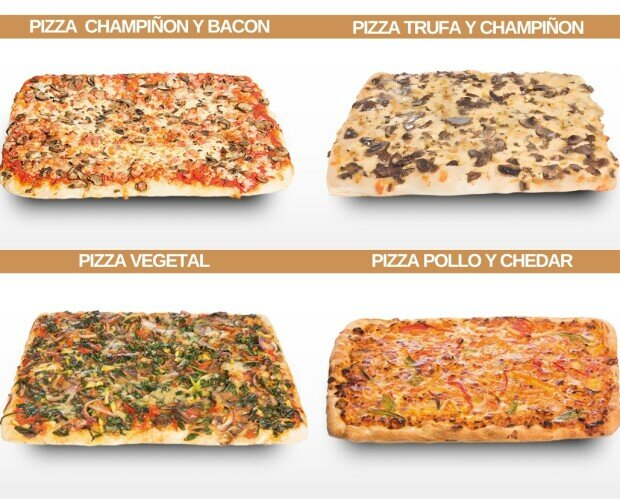 Pizzas gourmet. Nuevas pizzas cocidas en horno de piedra con deliciosos rellenos.