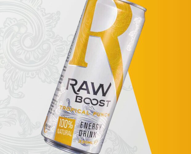 Raw Boost Tropical P - 100% Natural. Ofrece un rico sabor a frutas tropicales a base de extractos naturales de frutas.