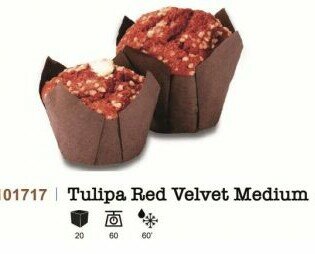 Tulipa red Velvet Medium. Tulipa red Velvet Medium, ideal para panaderías y pastelerías. Su diseño y tamaño la