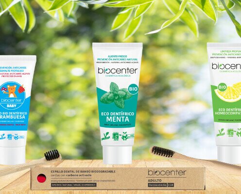 Higiene dental natural Biocenter. Pastas de dientes naturales y ecológicas. Cepillo dentales de bambú .