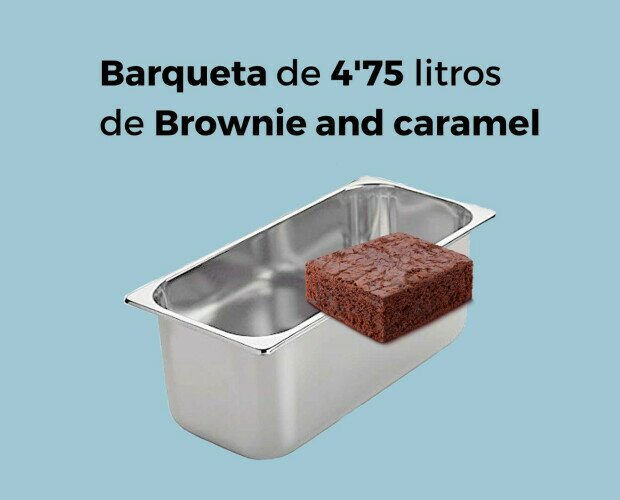 Helado de brownie. Helado artesanal de brownie 4,75 l