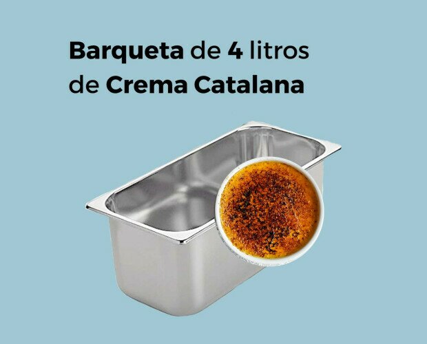 Helado de crema catalana. Helado artesanal de crema catalana de 4,75 l