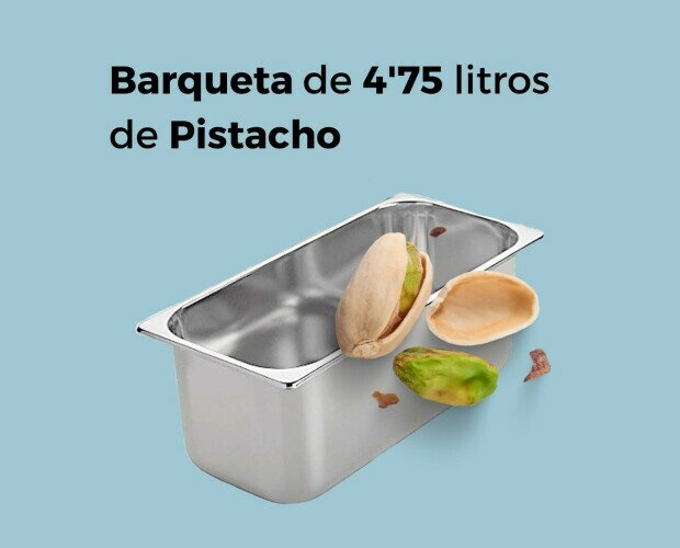 Helado de pistacho. Helado de pistacho artesanal de 4,75 l