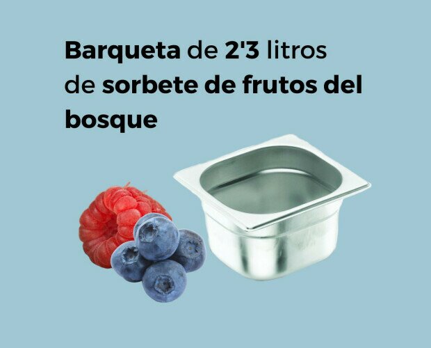 Barqueta de 2,3 L Frutos del bosque. Barqueta de 2,3 Litros de helado de Frutos del bosque