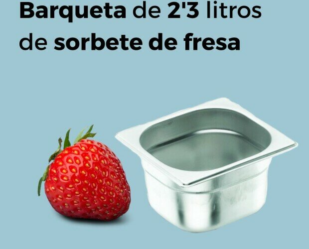 Barqueta de 2,3 L Fresa. Barqueta de 2,3 Litros de helado de Fresa