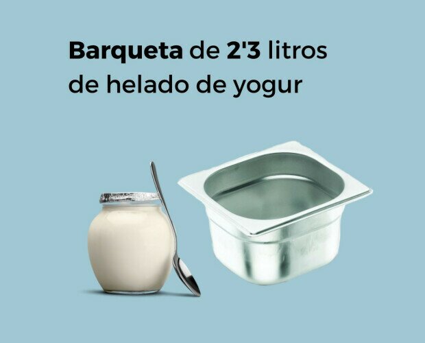 Barqueta de 2,3 L Yogur. Barqueta de 2,3 Litros de helado de Yogur