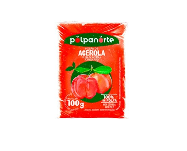 Pulpa de Acerola. Además de vitaminas A, B1 y B2, es una enorme fuente de vitamina C