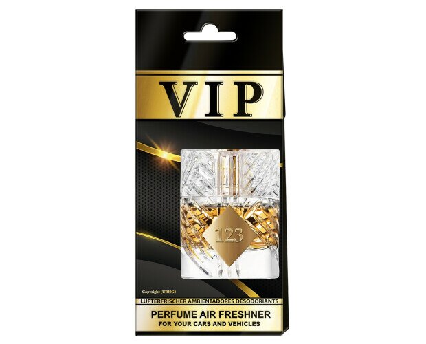 VIP 123. Ambientador para coches con aroma VIP 123