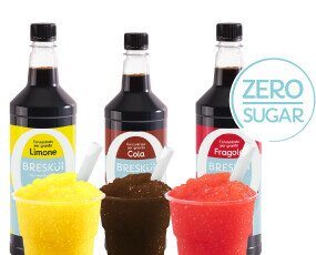 Granizados Sin Azúcar. Nueva gama de granizados concentrados Bresküì sin azúcar. Sabor Limón, Cola y Fresa.