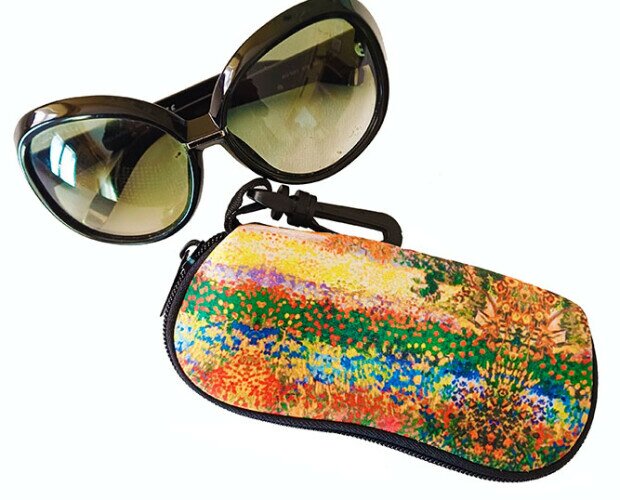 Funda de gafas acolchadas y cremall. Fundas de gafas acolchadas con cremallera estampadas con pinturas famosas