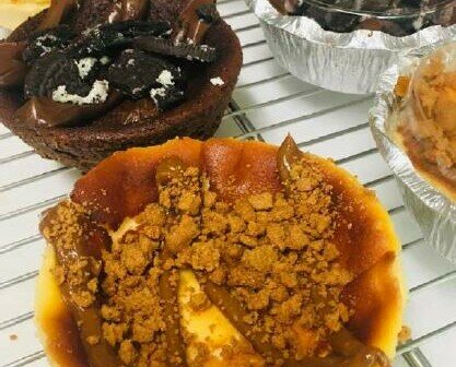 Cheesecake horneado (molde special. Nutella y galleta oreo / Dulce de leche y galleta Lotus