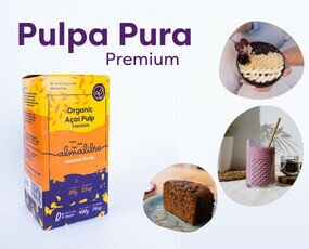 Pulpa pura premium. Pulpa de açaí premium para batidos, smoothies, bowls y recetas saladas