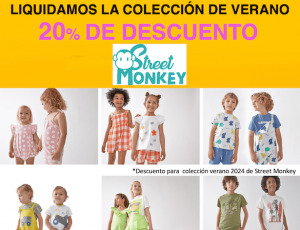20% de descuento en ropa Street Monkey