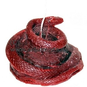 VELAS  SERPIENTE ENRROLLADA ROJA