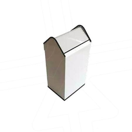 Papelera rectangular basculante; 40L inox