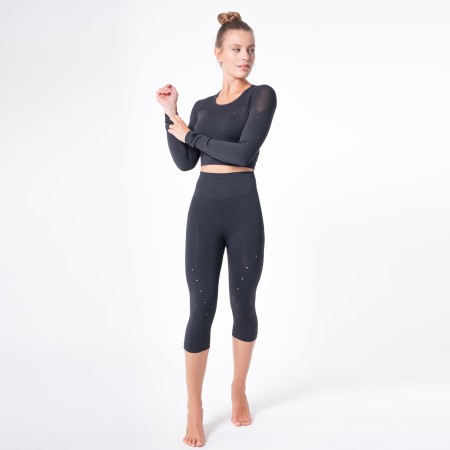 Set: Legging y Top deportivo con fibra Emana, Namasté-Negro-M/L (40-44)