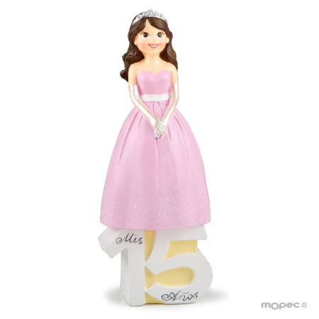 Figura para pastel 15º aniversario chica 25cm