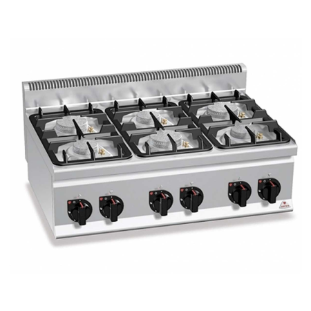 Cocinas a gas ECO POWER Gama PLUS 600 – BERTO’S - G6F4BPW