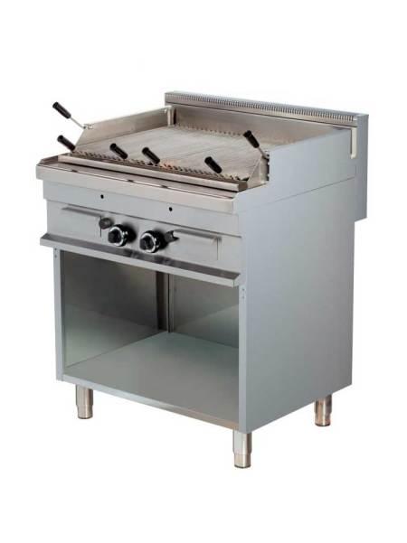 Mesa barbacoa a gas con mueble 2 x 7,5 Kw.