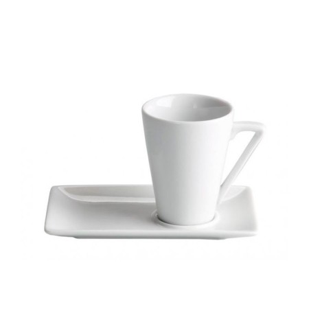 TAZA CAFE 6 CL ø5X6,5 CM C/ PLATO 12,5X8X1 CM _MIN 48u/c