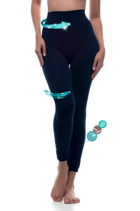 Pack: 2-Legging reductor  con fibra Emana, 160 den, Nova-NEGRO-MARINO-XL (48-54)