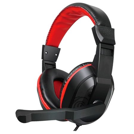 Auriculares Stereo Oficina COOL Dublin con micro (Negro-Rojo)