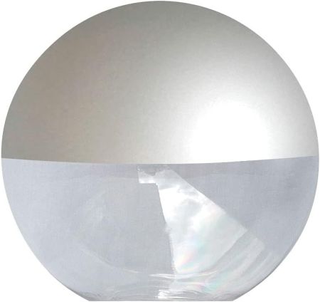 Recambio tipo Globo / Bola Farola Anticontaminación Diámetro 45CM Transparente Incoloro pintado Gris parte superior para Exterior Urbanización Jardín 