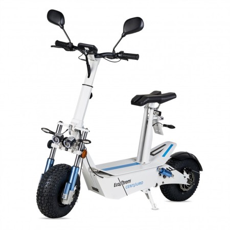 Patinete eléctrico Centauro matriculable con asiento y pantalla LCD XXL Blanco