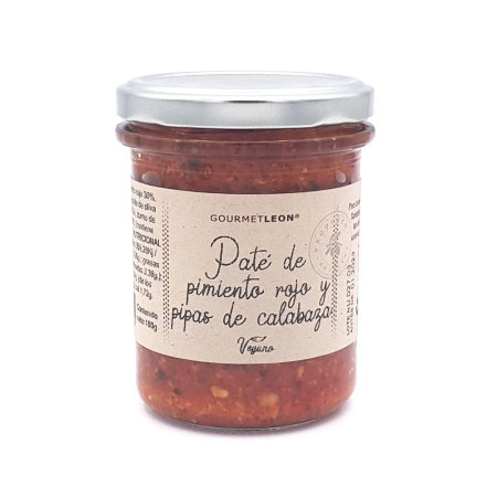 Paté de pimiento con pipas de calabaza 180 gr.