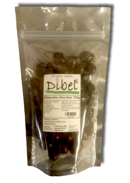 Almendras con chocolate negro 250g/ 500g