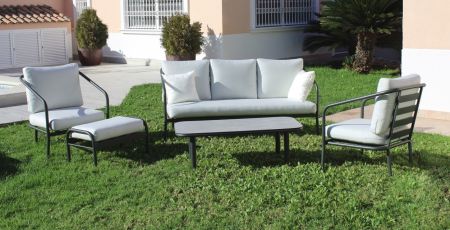 ALEXIS-8 SET SOFA 3 PLAZAS ALUMINIO