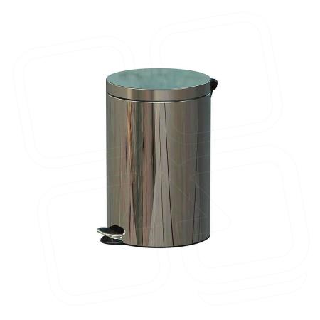 Papelera baño hotel Basic; 30L inox brillo