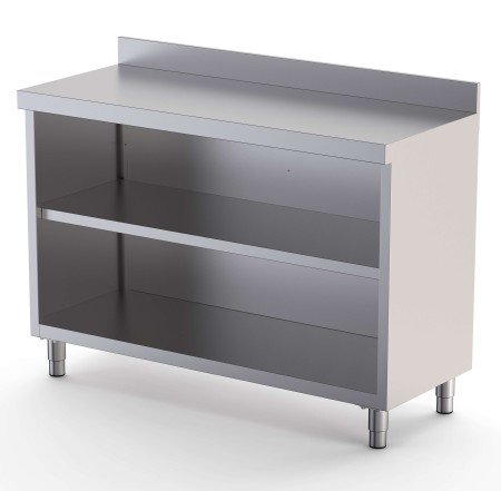 Mueble Estantería Acero Inoxidable Fondo 350 Con 1 Estante 1000x350x1050h mm DT3501000S1