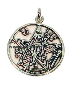 AMULETOS PLATA TETRAGRAMATON calado grande