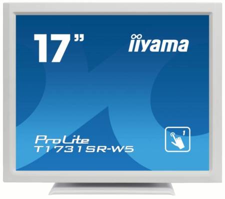 Monitor POS de pantalla táctil iiyama ProLite T1731SR, 17 inch, resistivo, blanco