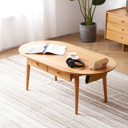 Mesa de Té y Café de Madera de Cerezo Estilo Japonés