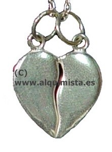 AMULETOS PLATA CORAZON UNION