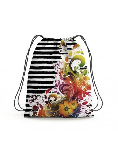 Mochila Rayas Flores