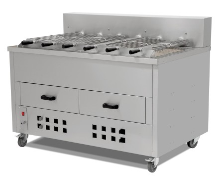 Asador Horizontal Parrilla de Brasa de 8 Espadas Línea Estambul EMP8YI