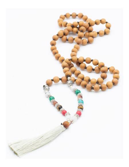 Japa Mala Sandalo y 7 chakras - SMA0003