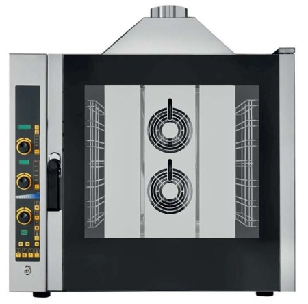 Horno de gas convección ELECTRÓNICO con VAPOR 7 bandejas GN1/1 EKF711GEUD Línea Padova