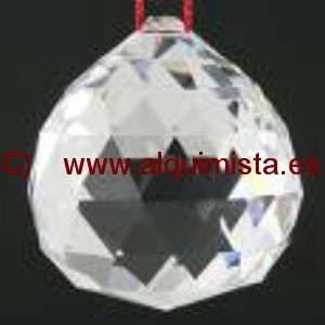 BOLA FACETADA DE CRISTAL  de 4 cm