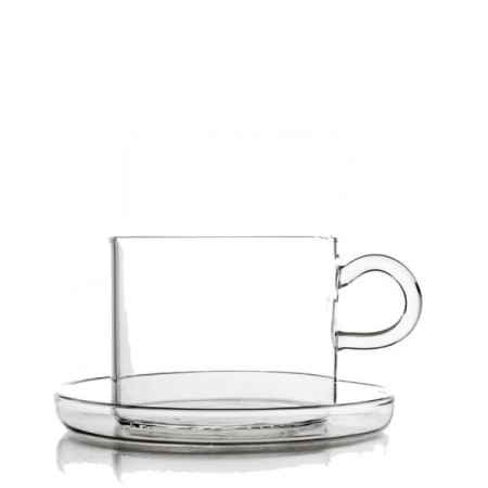 Pack Taza + Plato Cristal Café O Té Piuma Ichendorf