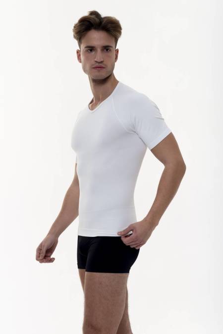 Camiseta reductora con fibra Emana, Speed-Blanco-S/M (34-38)