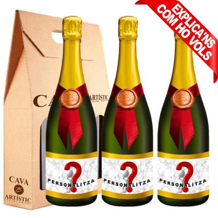 Cava Brut Reserva Personalizable - Estuche de 3 Botellas